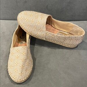 Circus Sam Edelman Laila Women's Size 8 Espadrille Flats Shoes Beige Tan Textile